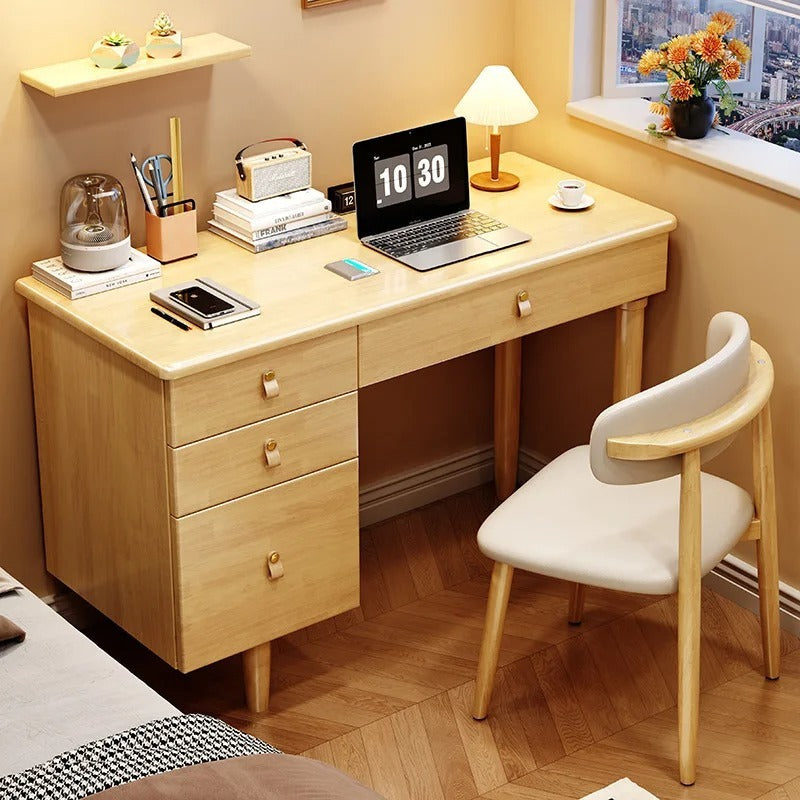 Bureau en bois avec rangement