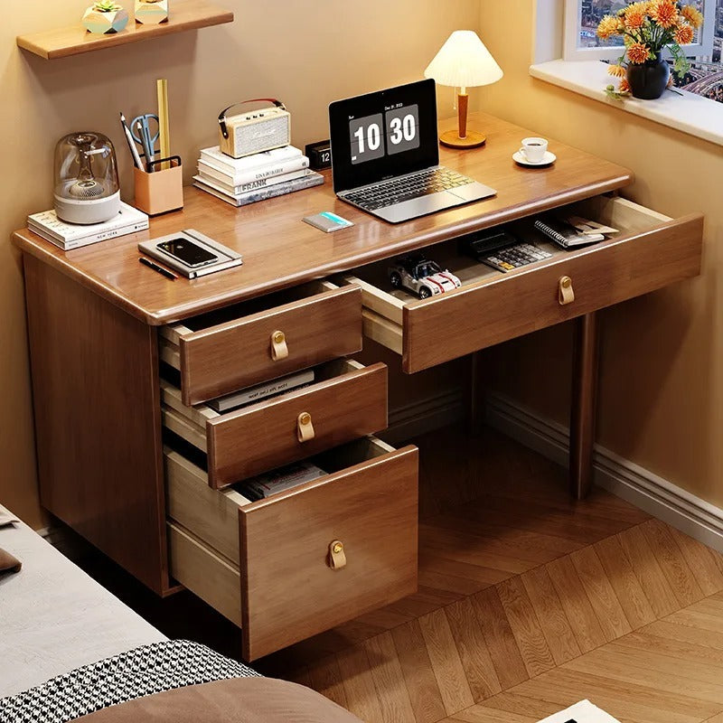 Bureau en bois avec rangement