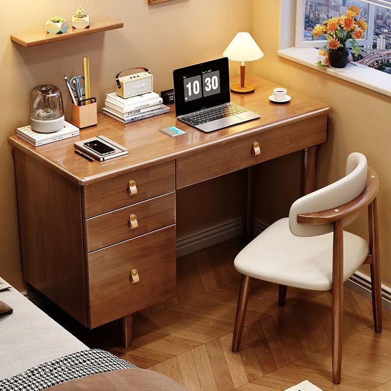 Bureau en bois avec rangement