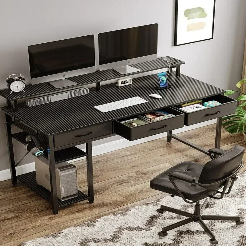 Bureau informatique avec rangement